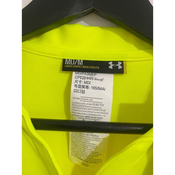 Under Armour Neon Yellow Polo Shirt - Picture 4 of 6